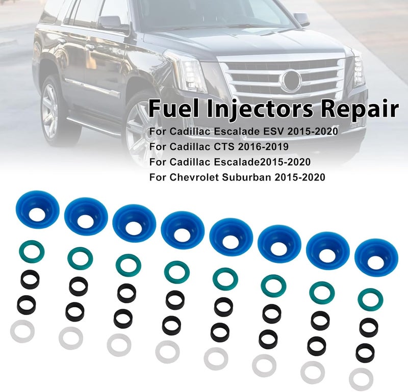 Frezon 8Pcs Fuel Injector O-Ring Kit Fuel Injectors Repair Kit Fit For Cadillac Escalade ESV/Escalade/Chevrolet Suburban 2015-2020,CTS 2016-2019,For Chevrolet Silverado 1500 LD 2019/Camaro 2016-2020 - Image 4